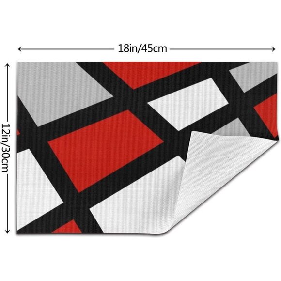 Hamiltonna Woven Vinyl Placemats Set of 4 for Dining Kitchen New - Picture 4 of 6